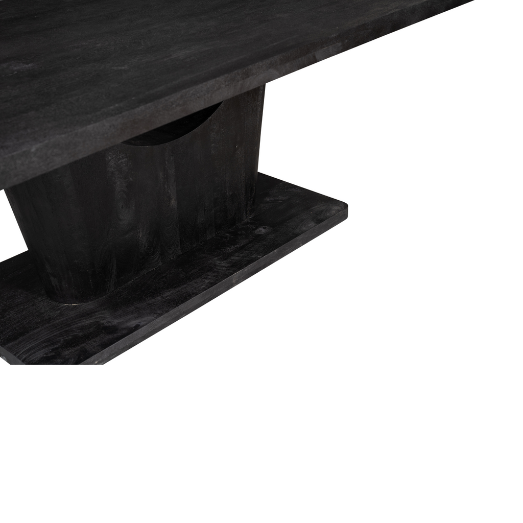 Eetkamertafel Voco | Mangohout | Zwarte lak