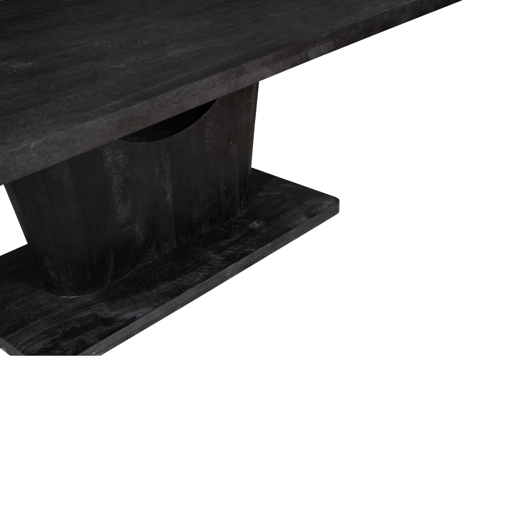 Eetkamertafel Voco | Mangohout | Zwarte lak