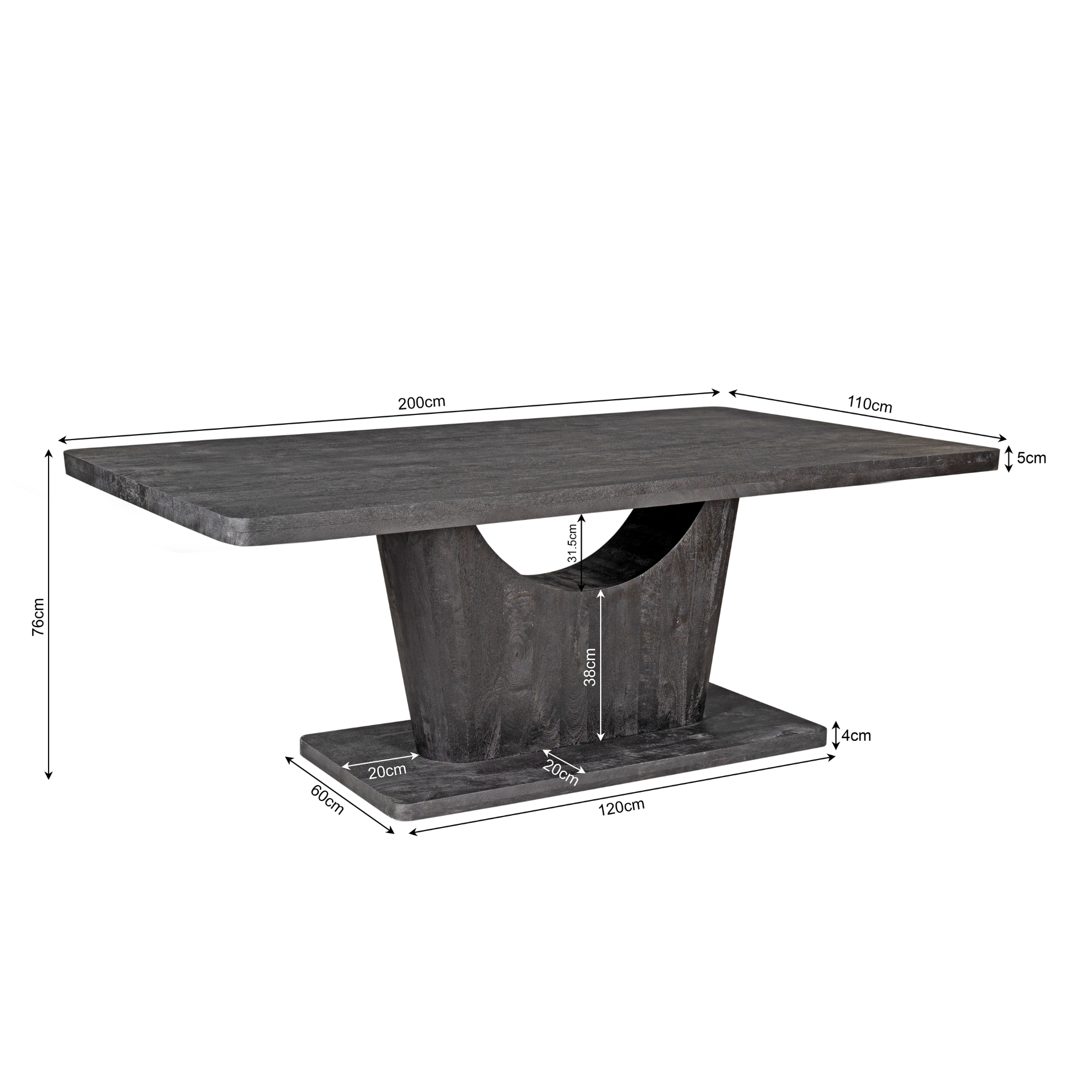 Eetkamertafel Voco | Mangohout | Bruin 240x110