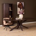 Deense ovale eettafel Milo bruin mangohout 240 cm