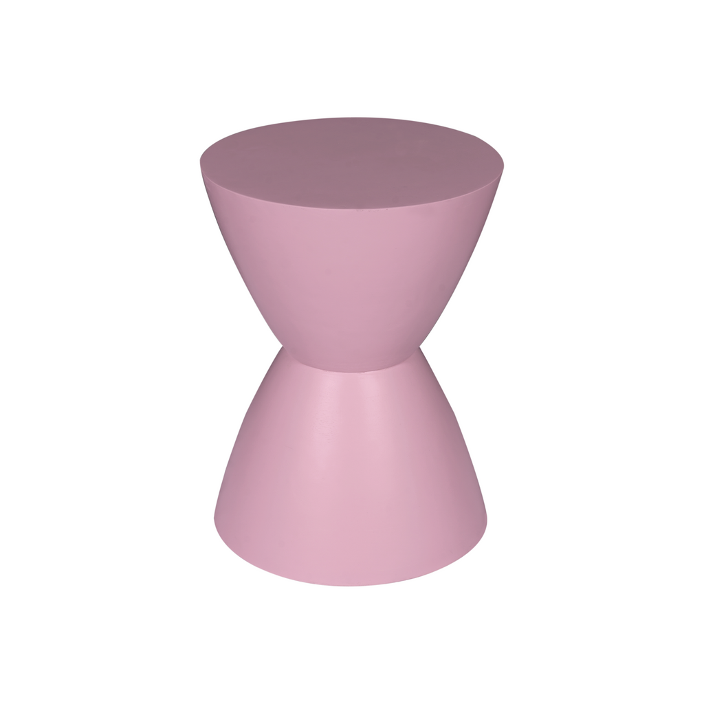 Bijzettafel Abbey | Mangohout | Roze finish