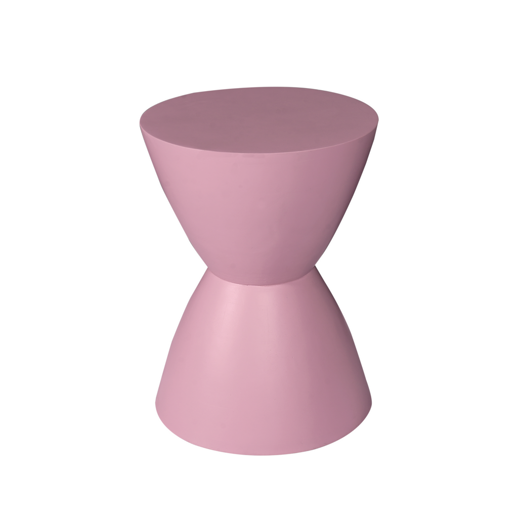 Bijzettafel Abbey | Mangohout | Roze finish