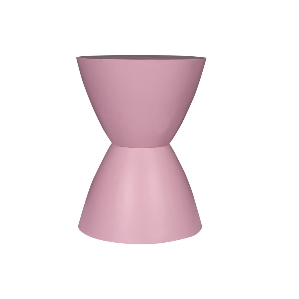 Bijzettafel Abbey | Mangohout | Roze finish