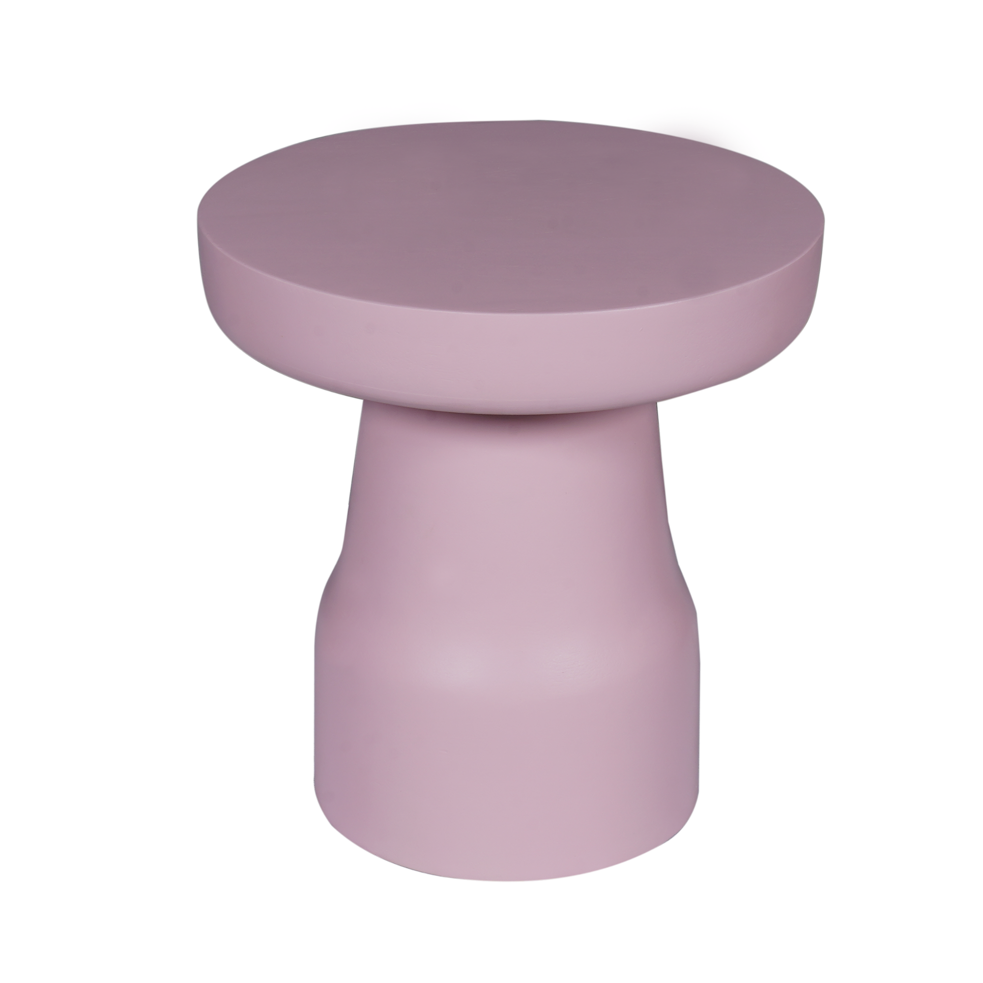 Bijzettafel Drum | Rond | Mangohout Roze