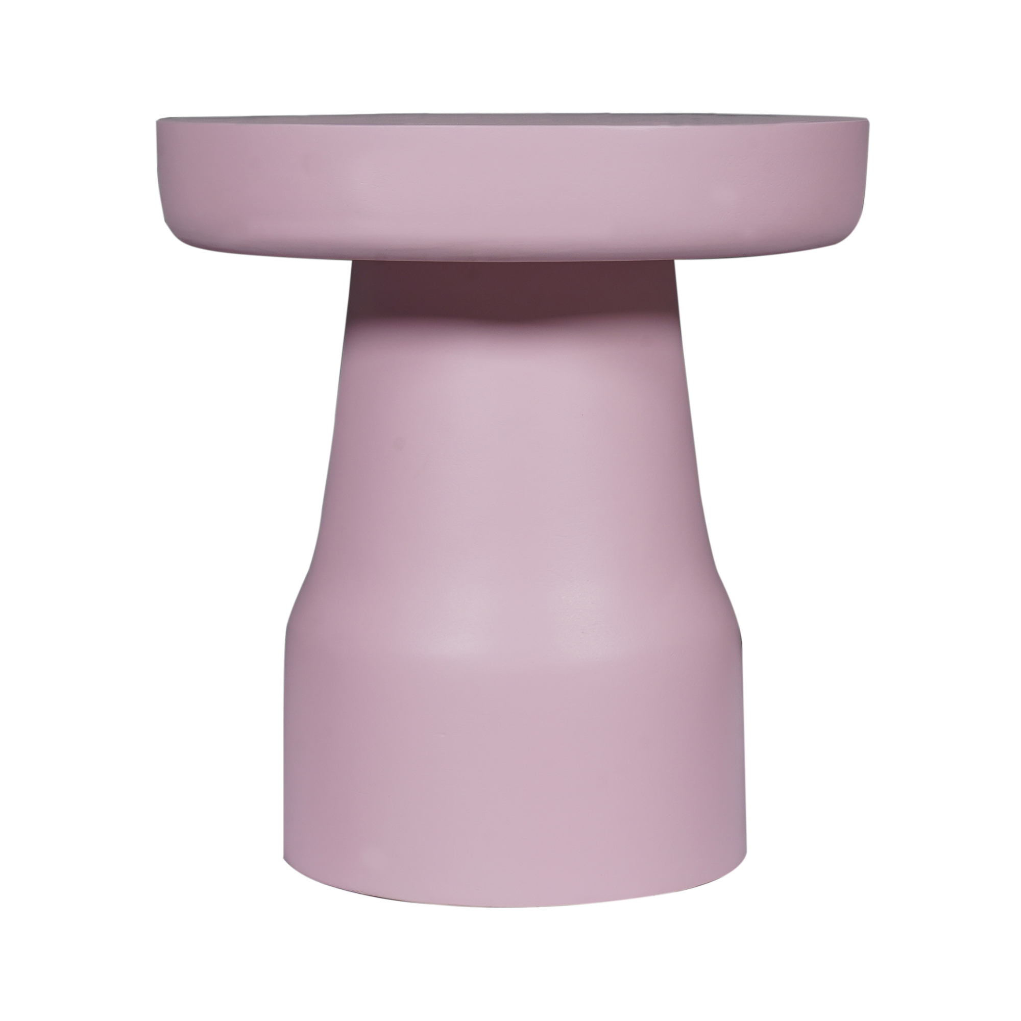 Bijzettafel Drum | Rond | Mangohout Roze
