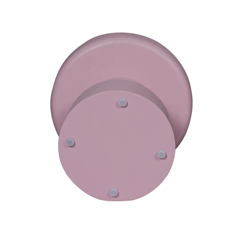 Bijzettafel Drum | Rond | Mangohout Roze