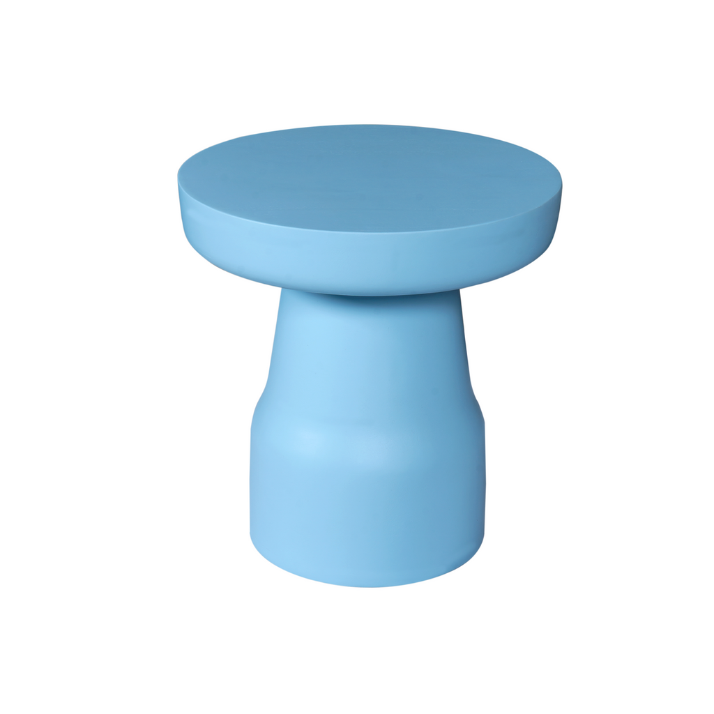 Bijzettafel Drum | Mangohout | Blauwe finish