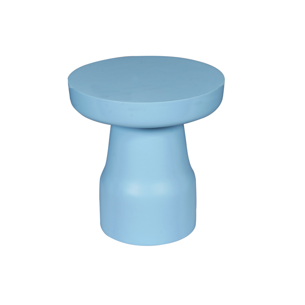 Bijzettafel Drum | Mangohout | Blauwe finish