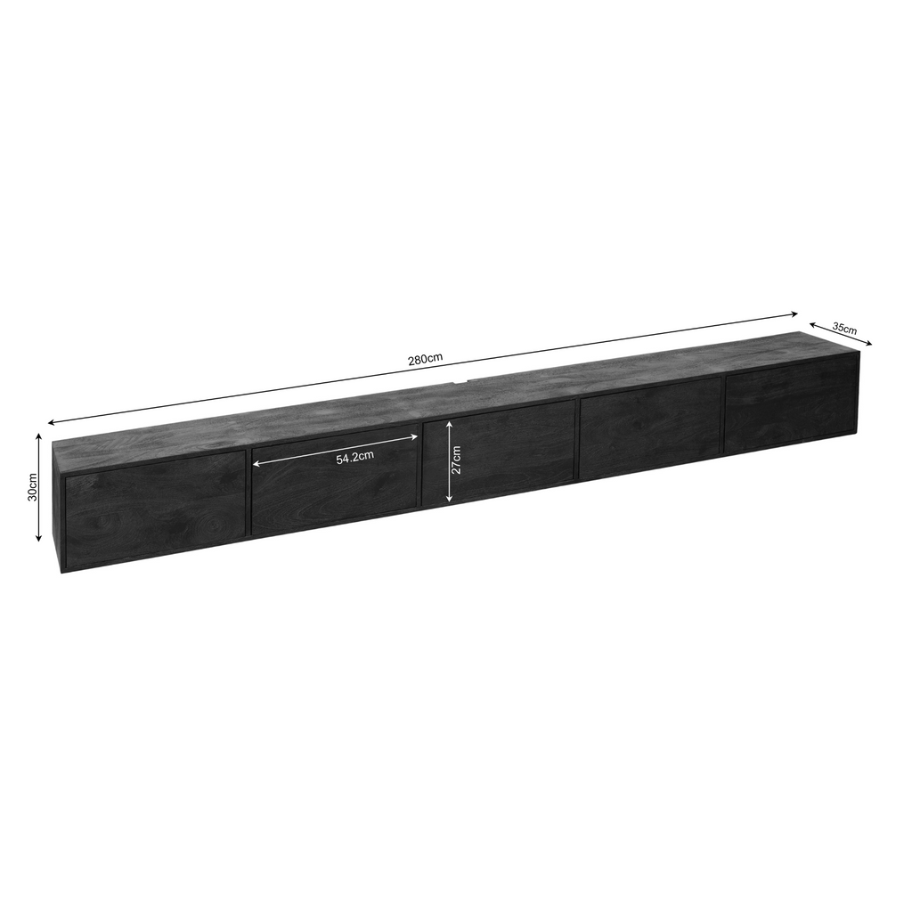 Tv-meubel Vision | Zwevend | Massief mango