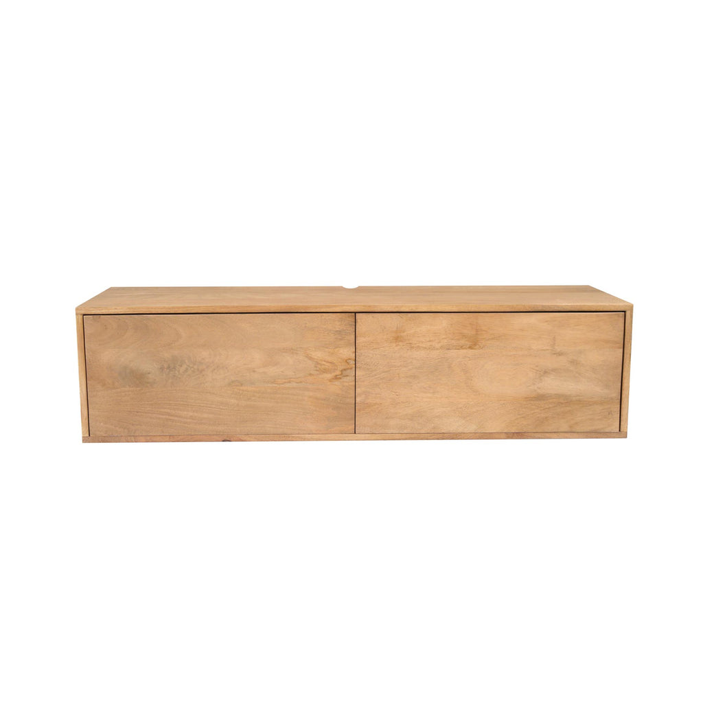 Zwevend tv meubel Vision | Massief mangohout | 120 cm
