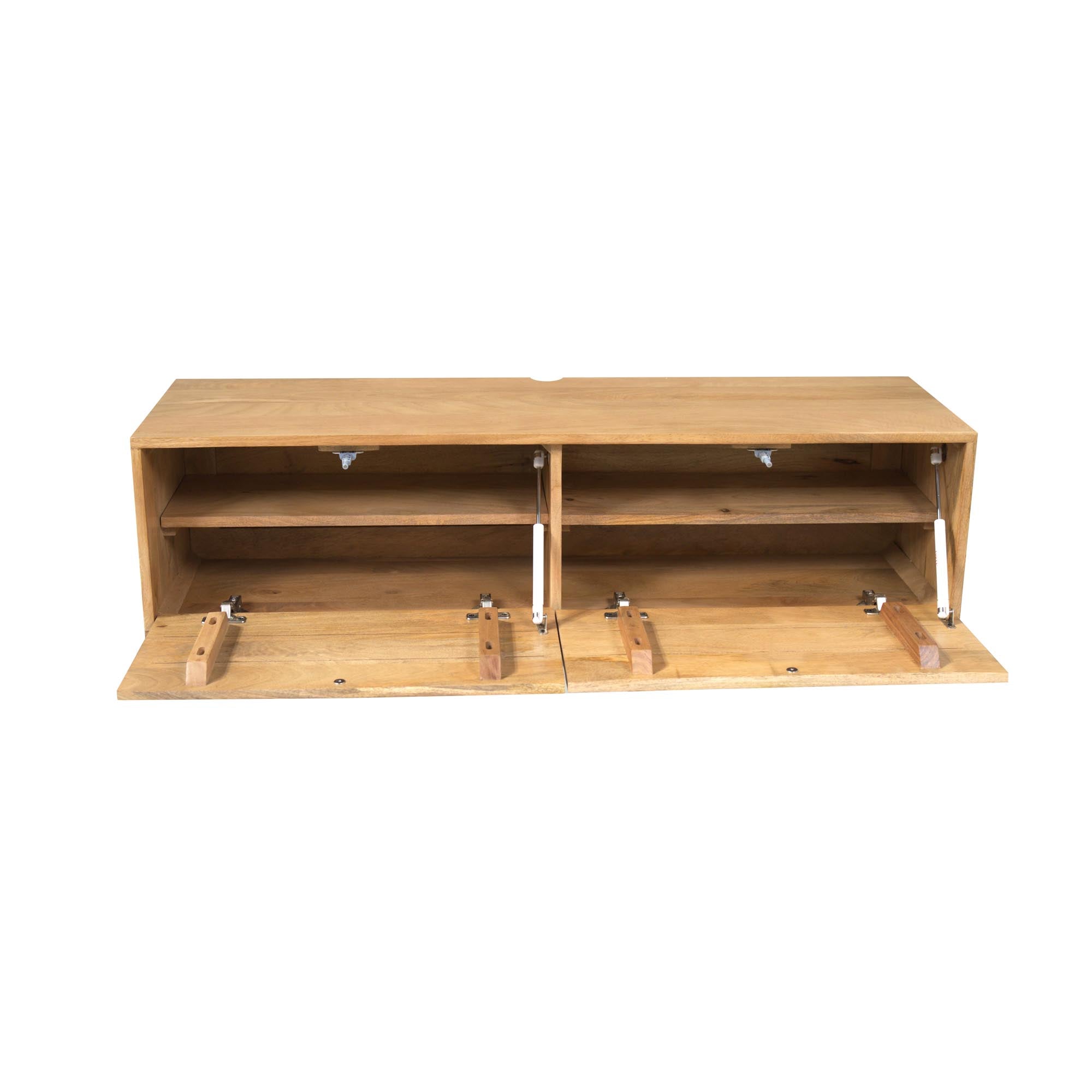 Zwevend tv meubel Vision | Massief mangohout | 120 cm