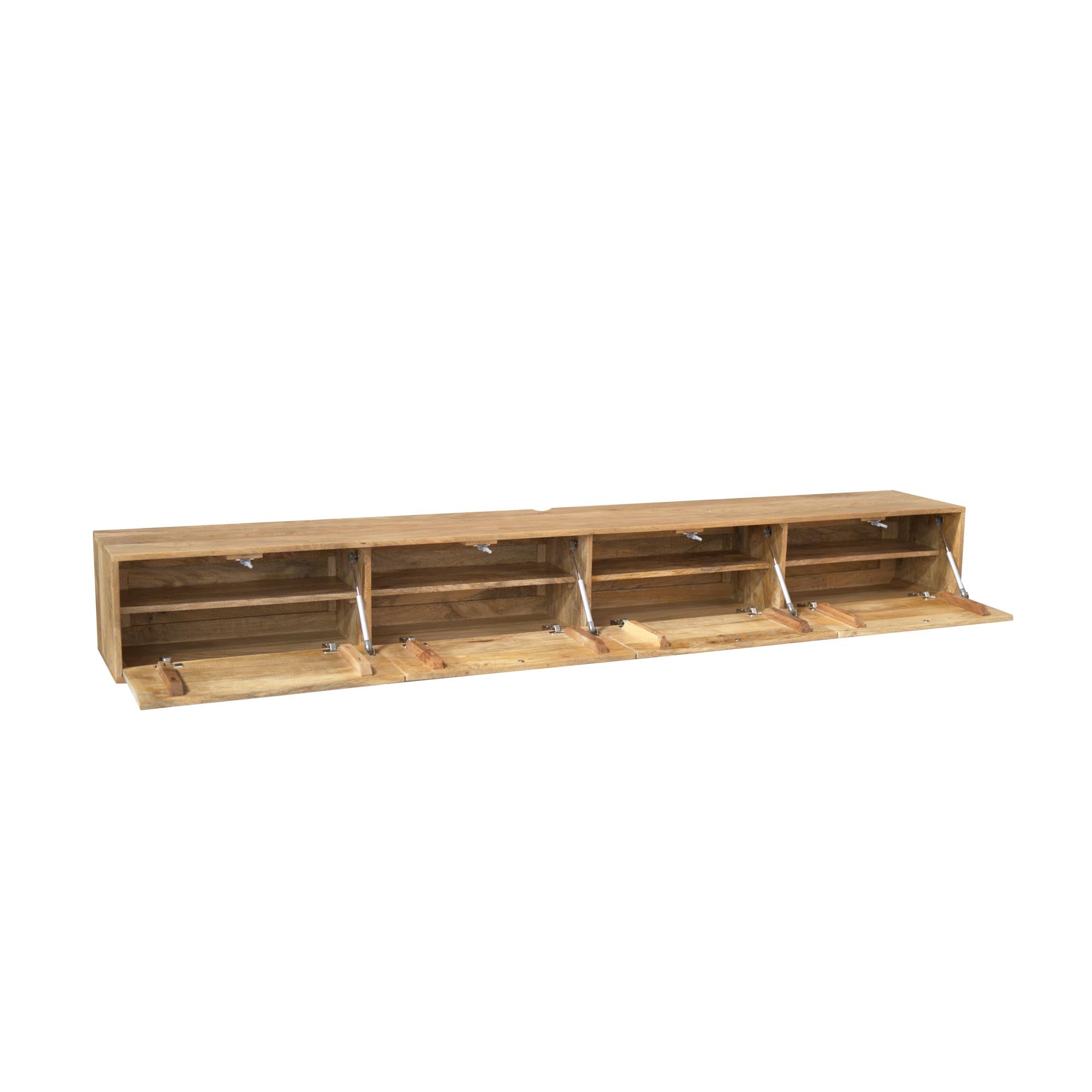 Zwevend tv meubel Vision | Massief mango | 240 cm