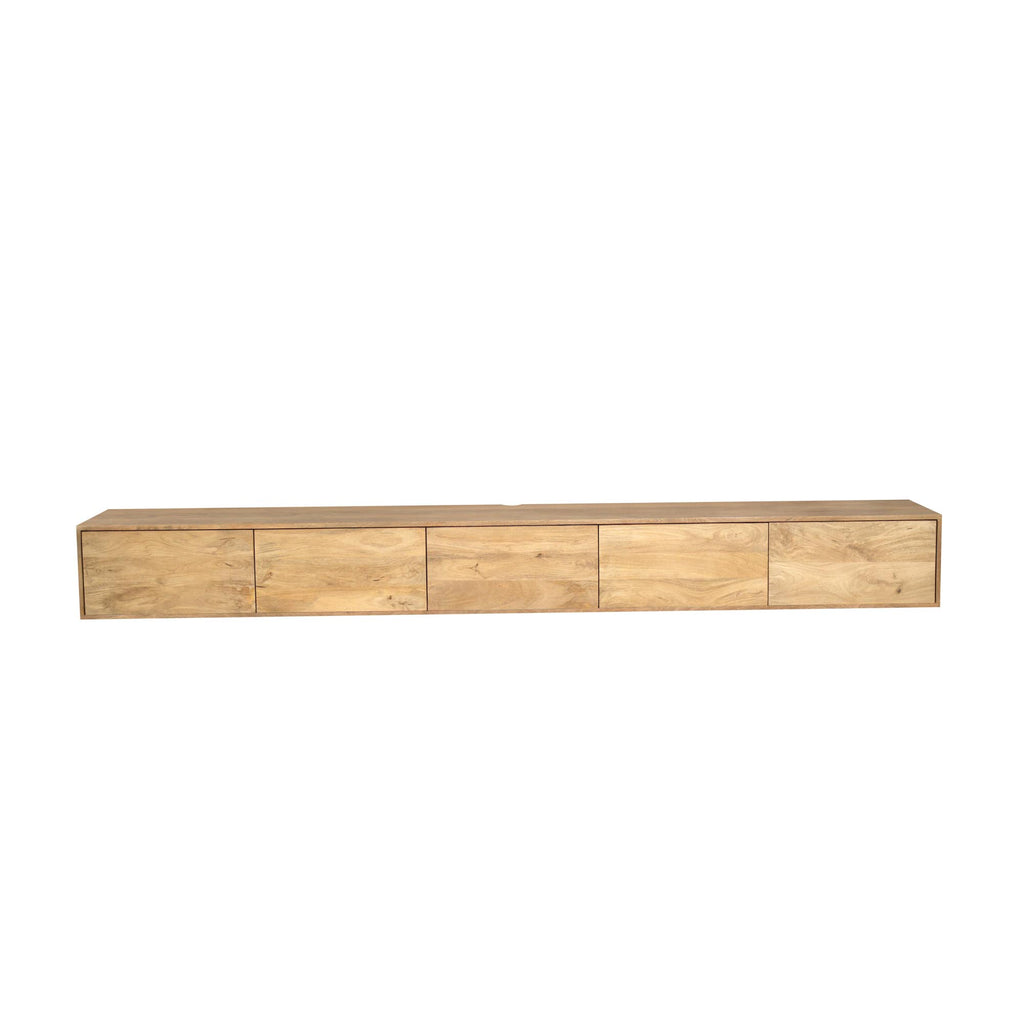 Zwevend tv meubel Vision | 280 cm | Mango Naturel