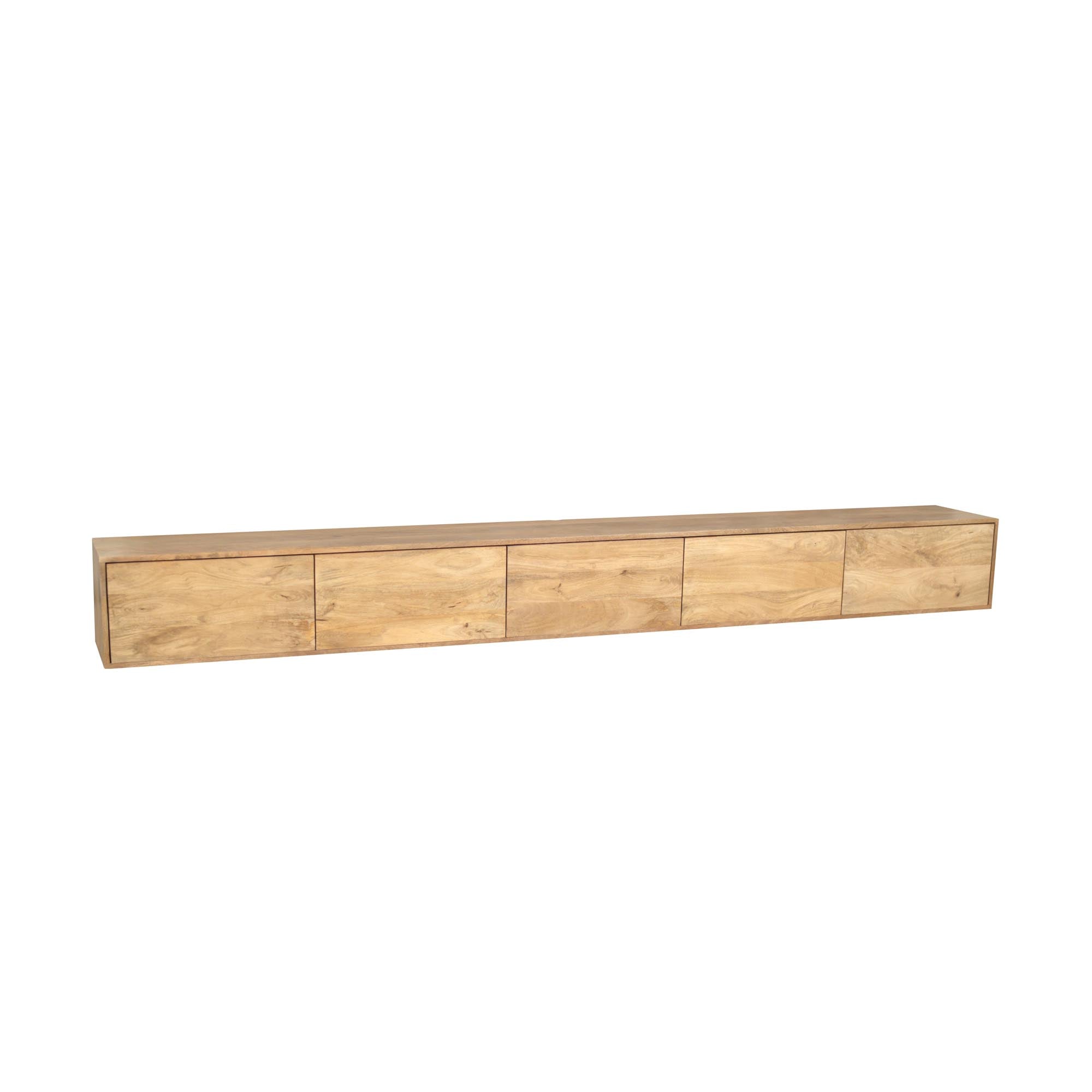 Zwevend tv meubel Vision | 280 cm | Mango Naturel