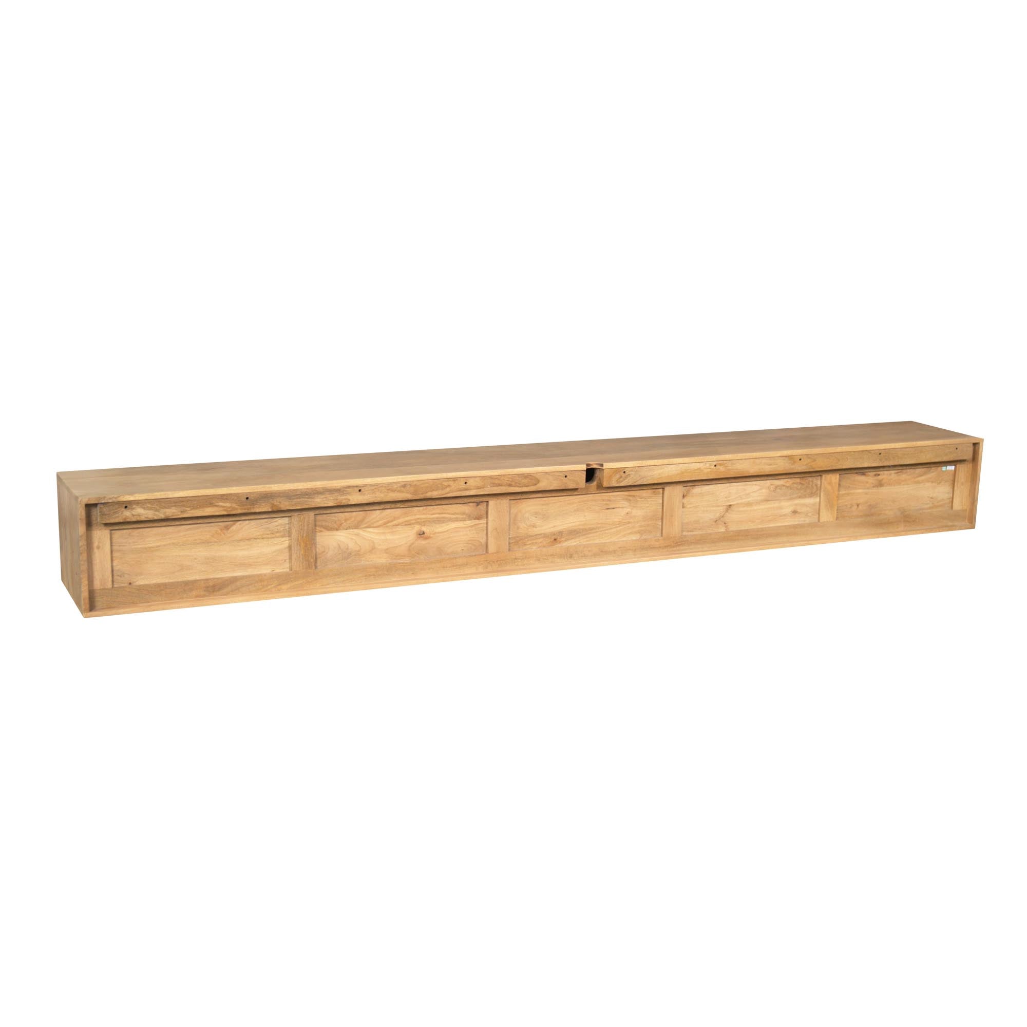 Zwevend tv meubel Vision | 280 cm | Mango Naturel