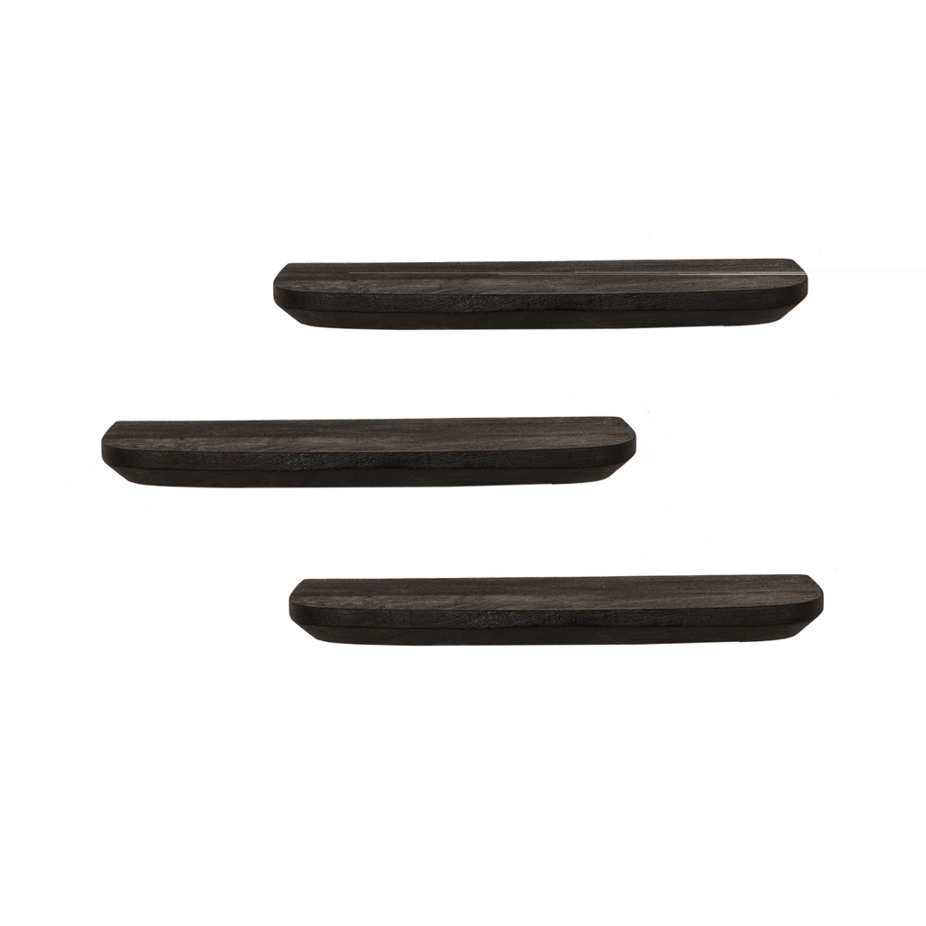 Wandplank Gusta | Set van 3 | Mangohout Black