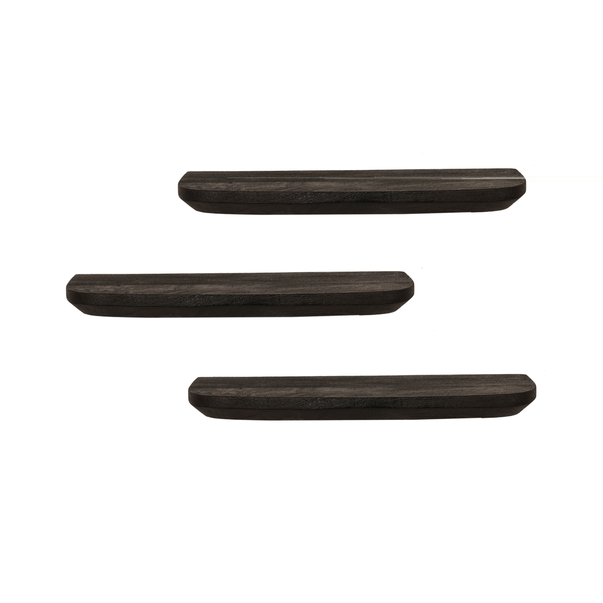 Wandplank Gusta | Set van 3 | Mangohout Black