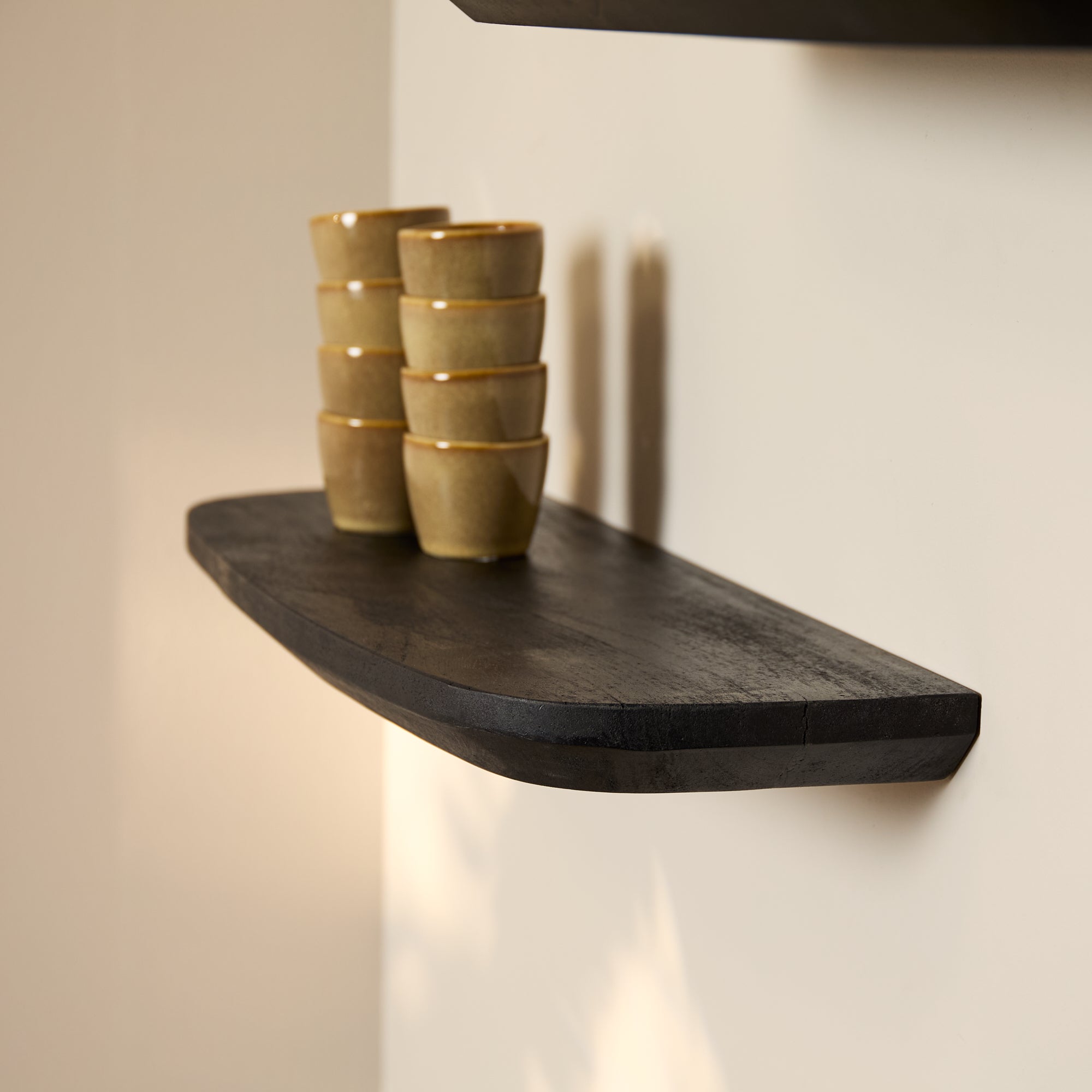 Wandplank Gusta | Set van 3 | Mangohout Black