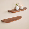 Wandplank met natuurlijke rand | 60 cm | Set van 2
