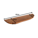 Wandplank Live Edge | Set van 2 | Acaciahout naturel