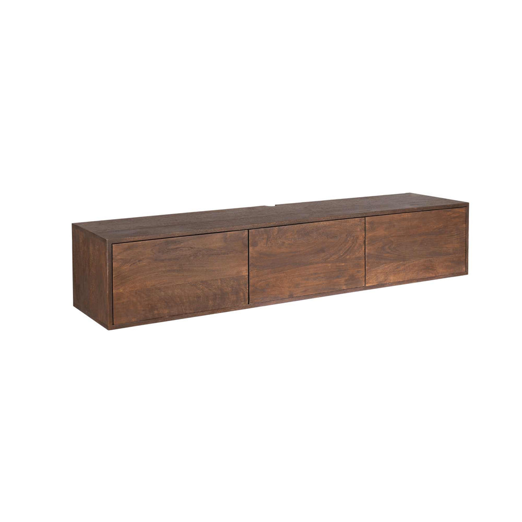 Zwevend tv meubel Vision | Massief mangohout | 160 cm