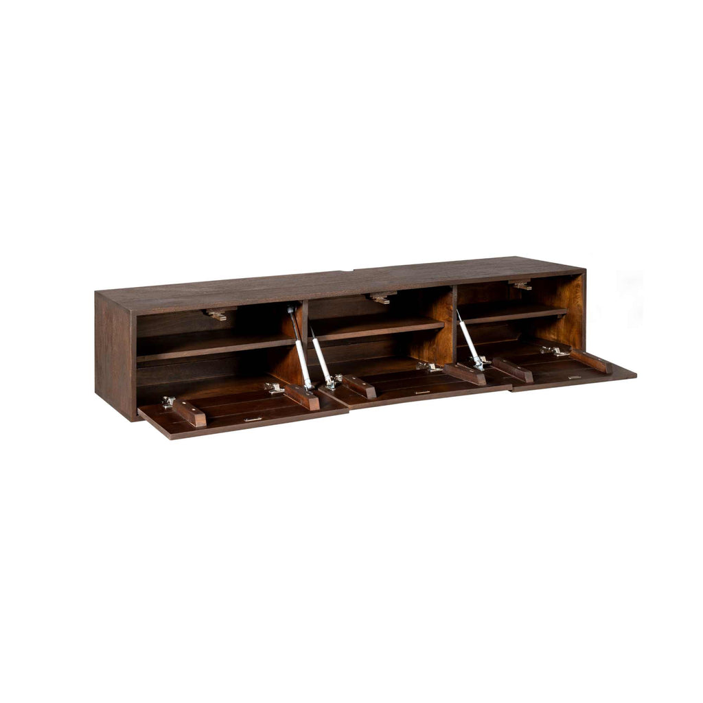 Zwevend tv meubel Vision | Massief mangohout | 160 cm