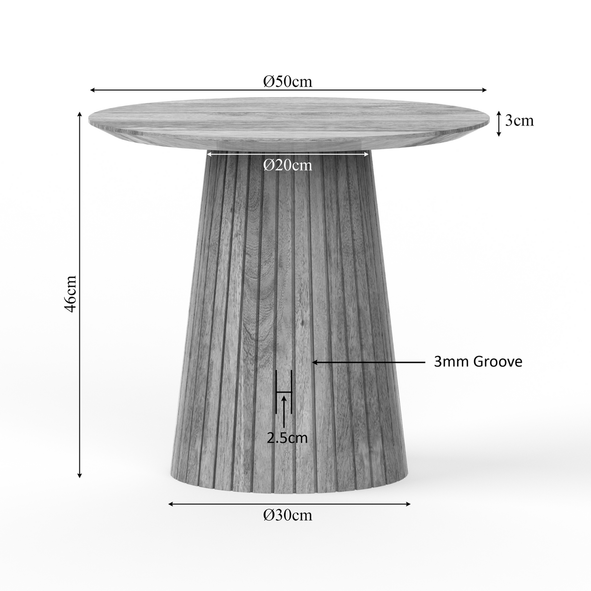 Salontafel Solana | 50 cm | Taupe