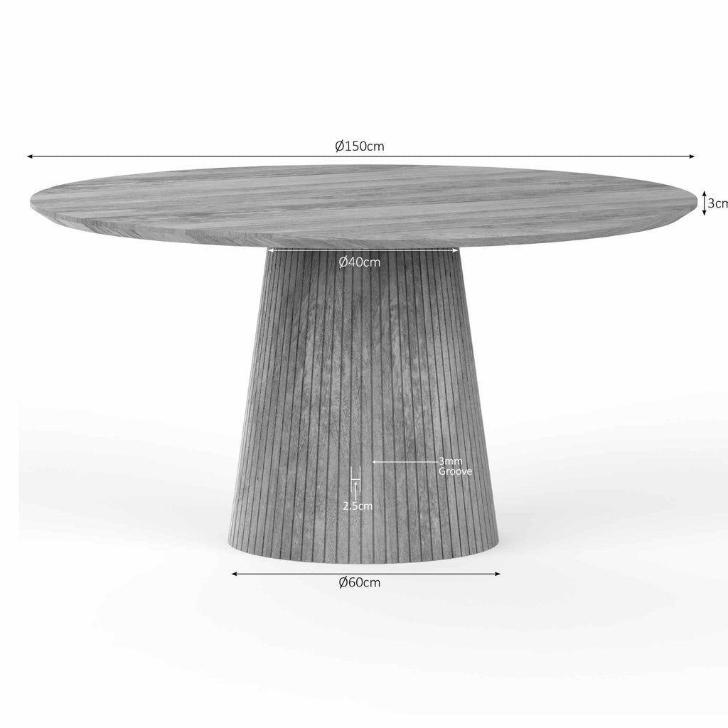 Eettafel Solana | 150 cm | Taupe