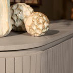 Dressoir Solana | Mangohout | Taupe | 3 deurtjes