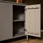 Dressoir Solana | Mangohout | Taupe | 3 deurtjes