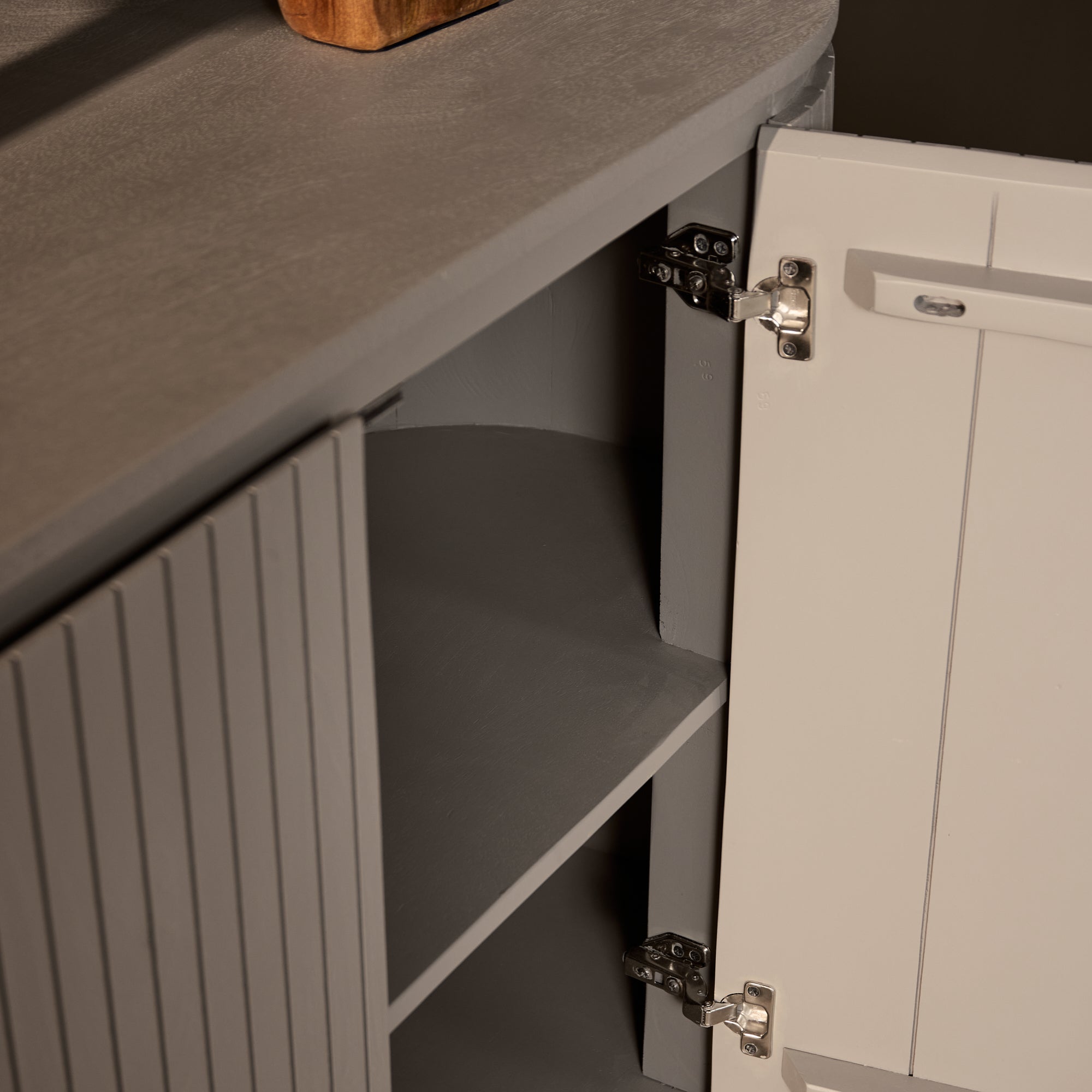 Dressoir Solana | Mangohout | Taupe | 3 deurtjes