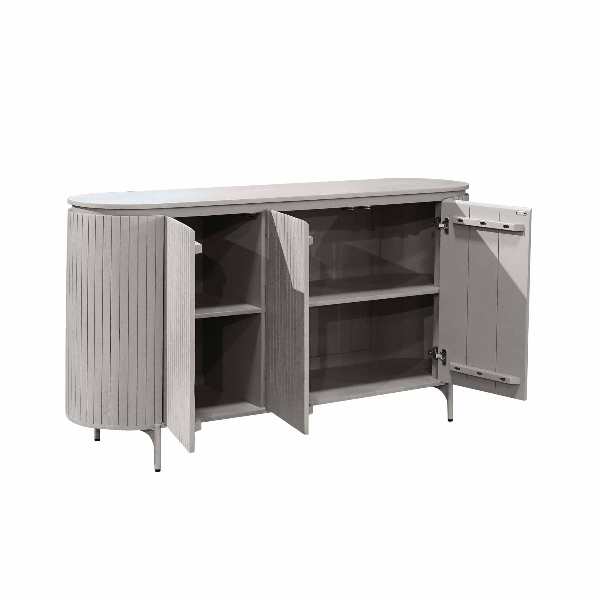 Dressoir Solana | Mangohout | Taupe | 3 deurtjes