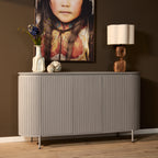Dressoir Solana | Mangohout | Taupe | 3 deurtjes