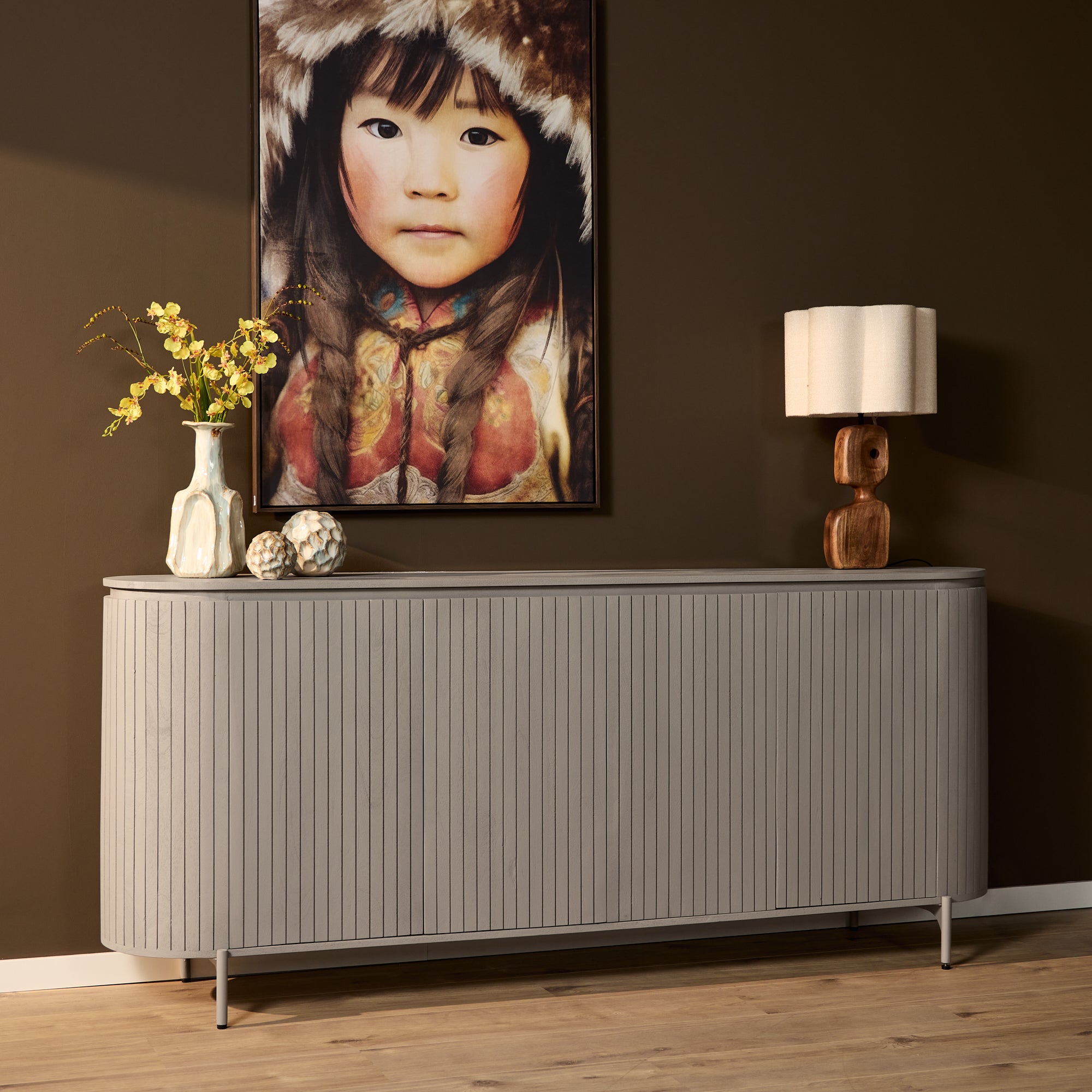 Dressoir Solana | 4 Deuren | Mango taupe 210 cm