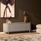 Tv meubel Solana | Verticale latten | Mangohout taupe