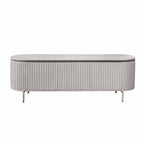 Tv meubel Solana | Verticale latten | Mangohout taupe