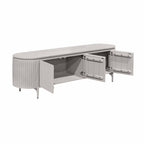 Tv meubel Solana | Verticale latten | Mangohout taupe