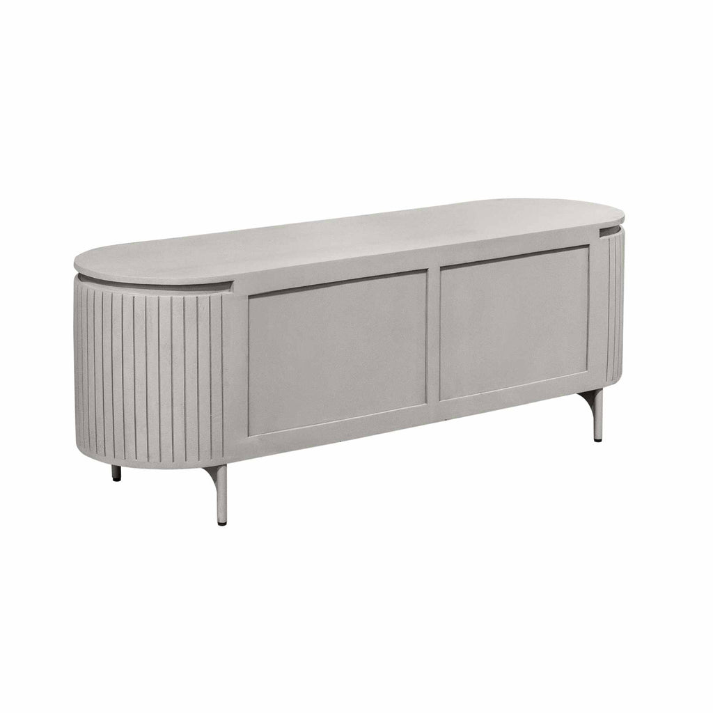 Tv meubel Solana | Verticale latten | Mangohout taupe