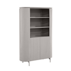 Wandkast Solana | Verticale latten | Mangohout Taupe