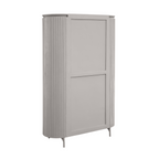 Wandkast Solana | Verticale latten | Mangohout Taupe