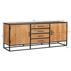 Dressoir Denver | 2 deuren | 4 lades | Mangohout