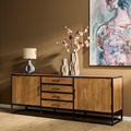 Dressoir Denver | 2 deuren | 4 lades | Mangohout