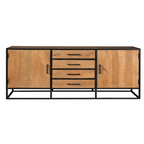 Dressoir Denver | 2 deuren | 4 lades | Mangohout