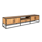Tv meubel Denver | 1 Lade | Gelakt mango & zwart