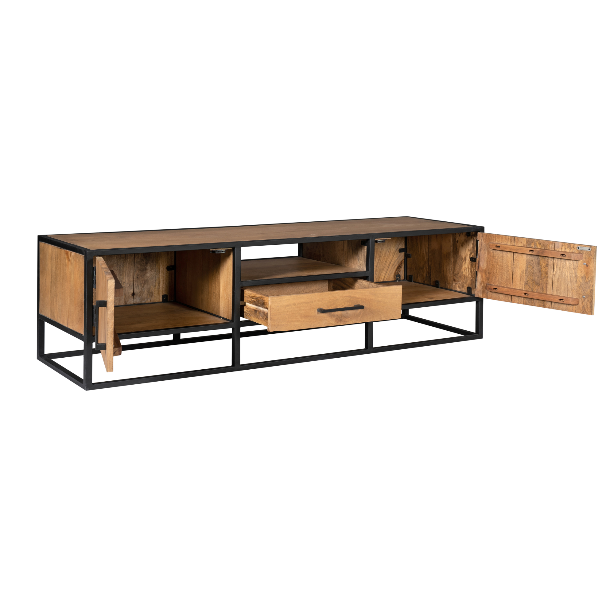 Tv meubel Denver | 1 Lade | Gelakt mangohout