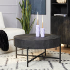 Salontafel Cooper Black | Rond | Mangohout Zwart