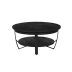 Salontafel Paras | 2-laags | Mangohout Zwart Ø70