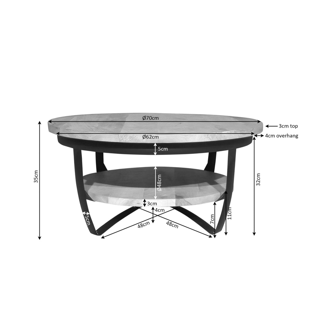 Salontafel Paras | 2-Lagen | Mango licht