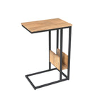 Bijzettafel Slider | Mangohout | Metaal zwart