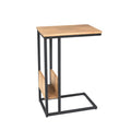 Bijzettafel Slider | Mangohout | Metaal zwart